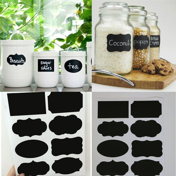 Wedding Home Kitchen Jars Blackboard Stickers